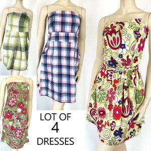 Lof of (4) Bandeau Summer Dresses Size Medium Made in Brazil EUC